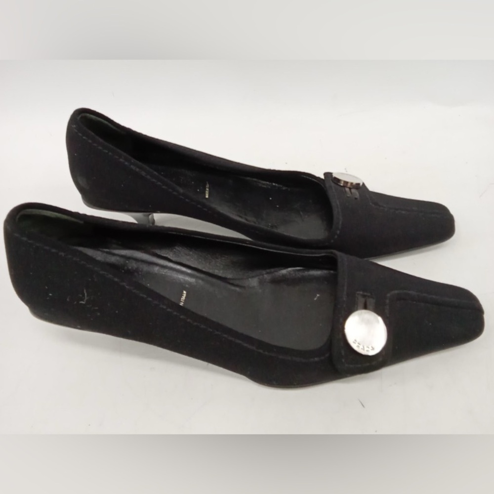🛑 1 hour sale. Prada, size 6.5 (37 EU) Elegant Black Women's heels, 💯 authentic - Picture 4 of 12